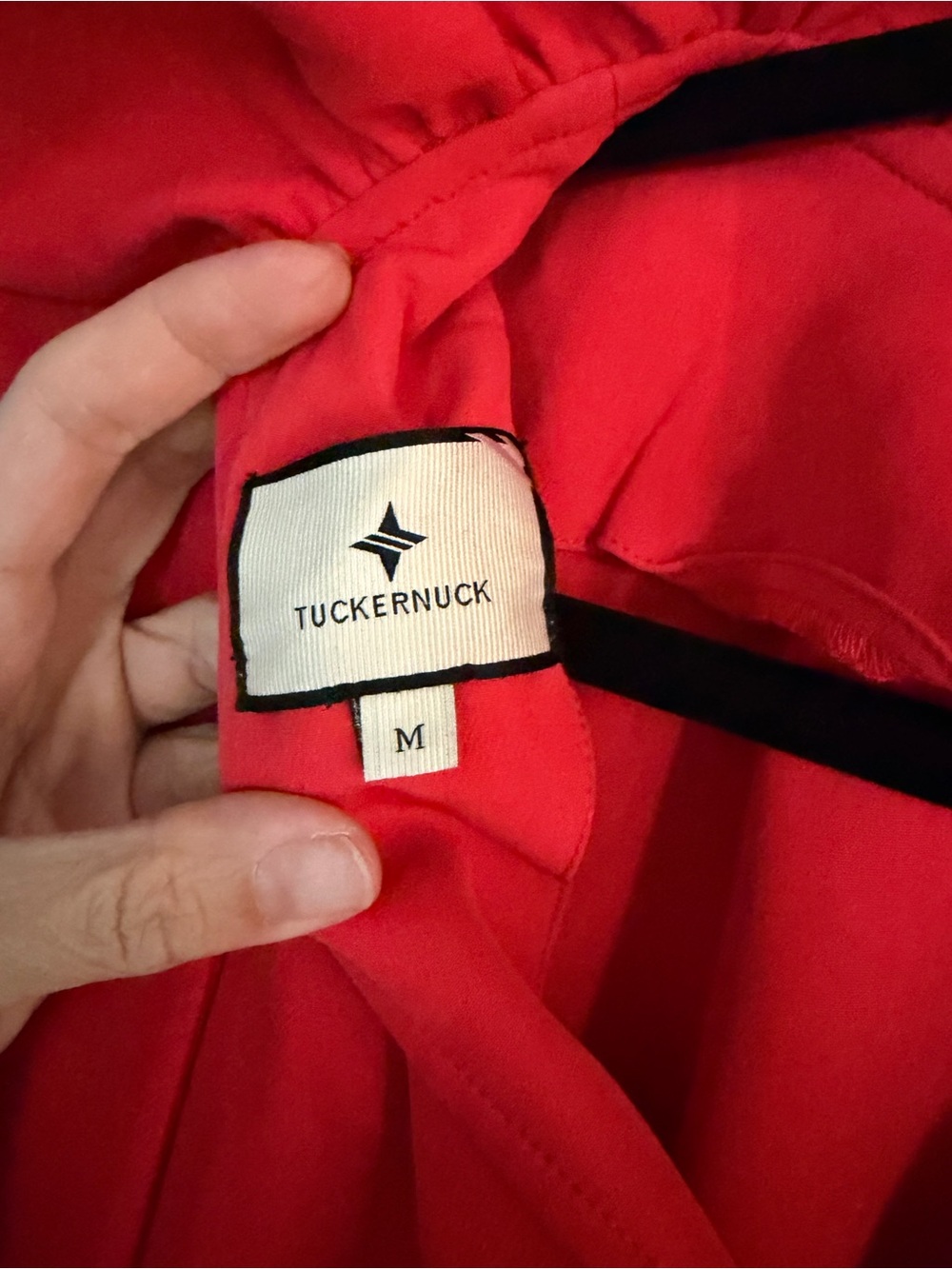 Tuckernuck Red Ruffle Neck A-Line Dress - Picture 3 of 3